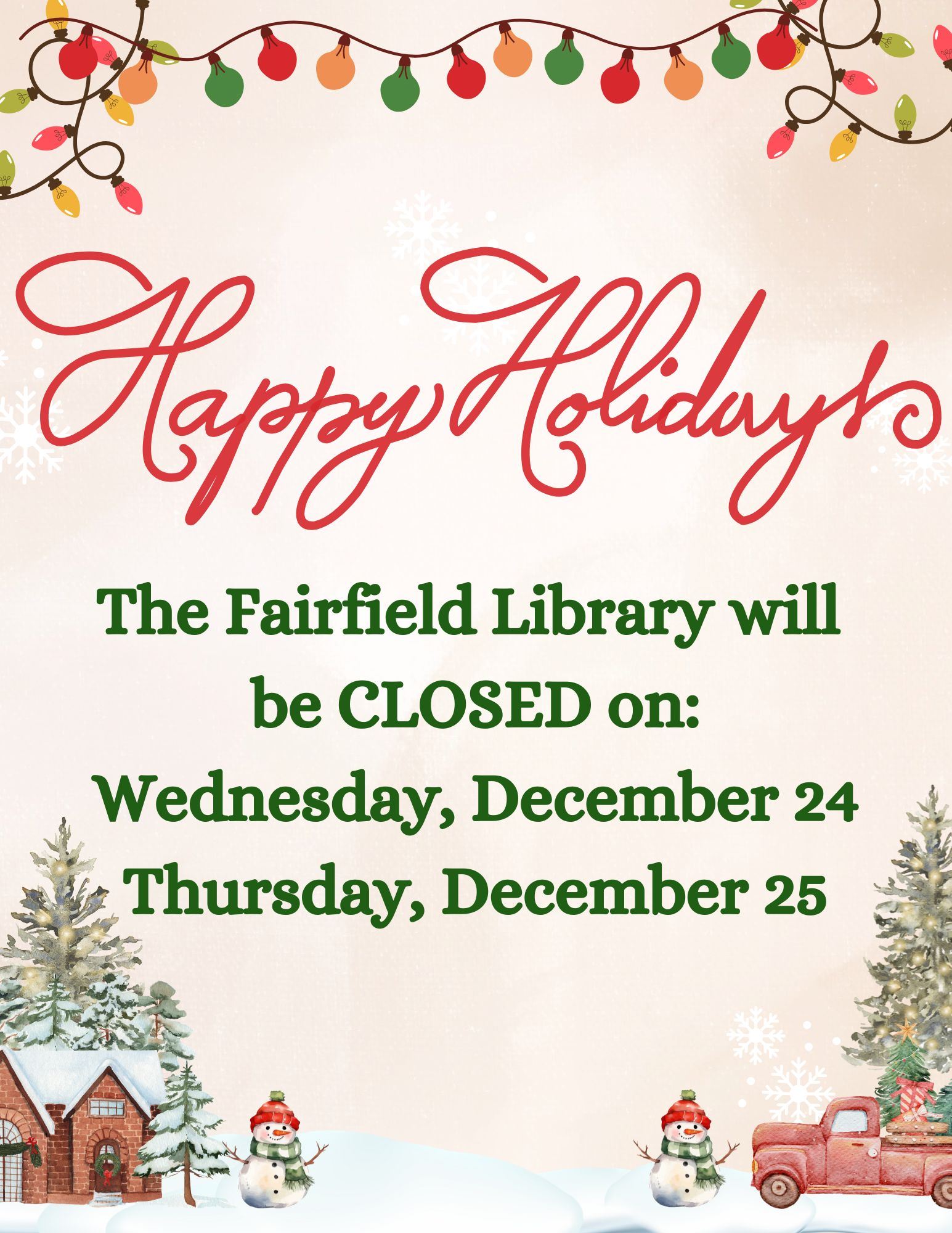 Closed Holidays (Real Estate Flyer)